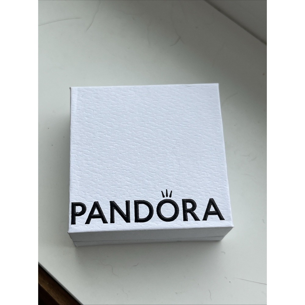 PANDORA Jewelry White & Black Velvet‎ Empty Charm Gift Box ONLY
